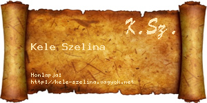 Kele Szelina névjegykártya